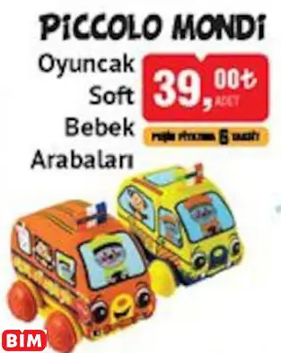 PİCCOLO MONDİ OYUNCAK SOFT BEBEK ARABALARI
